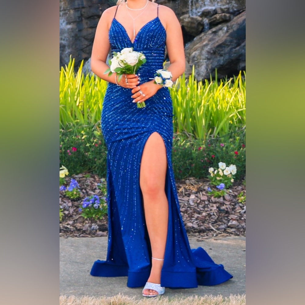 Sherri Hill prom dress #54174
Rhinestone embellished gown